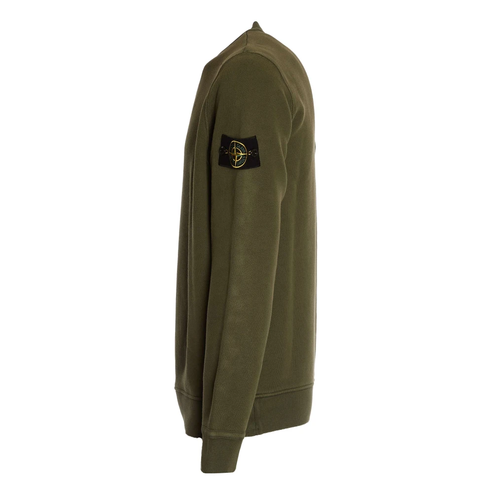 Stone Island Elegant Crew Neck Sweatshirt Verde Green Heren