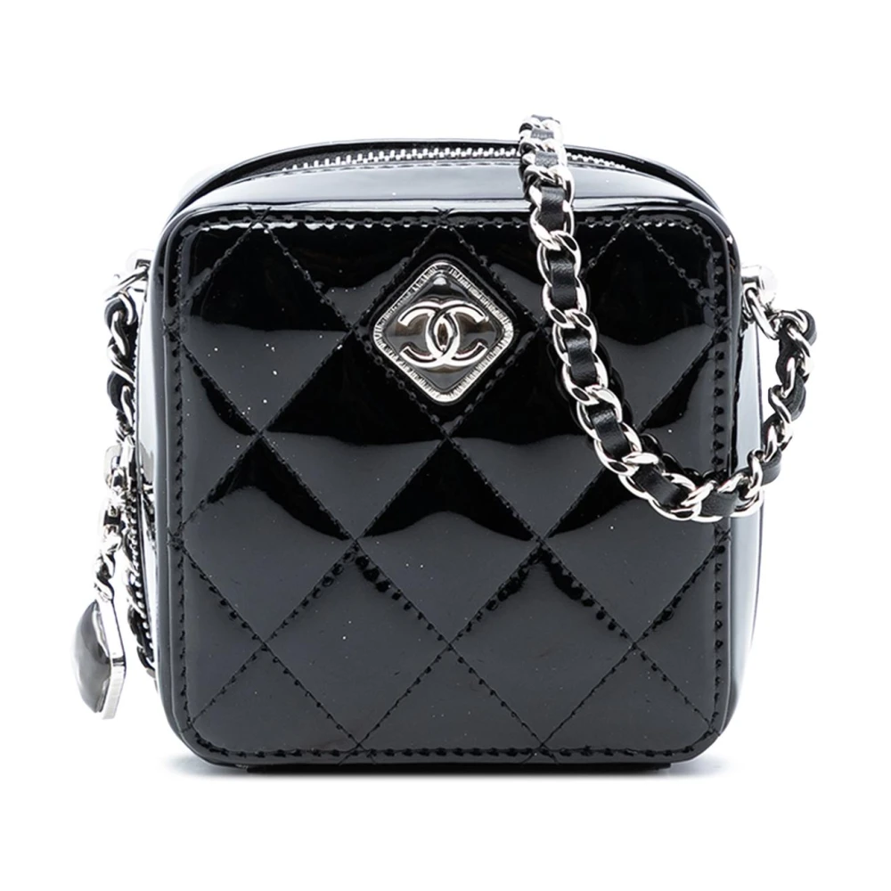 Chanel Vintage Women's Black Vintage Cross Body Bags, One Size, Pre-Owned Quilted Square Bag