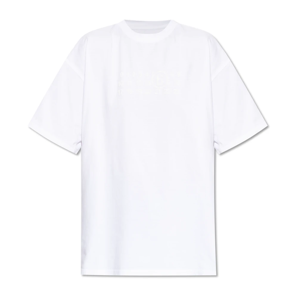MM6 Maison Margiela T-shirt met logo White Dames