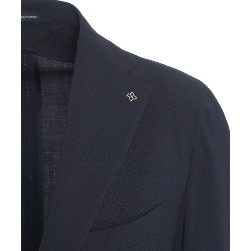 Tagliatore Herenkleding Blazer Blauw Ss25 Blue Heren