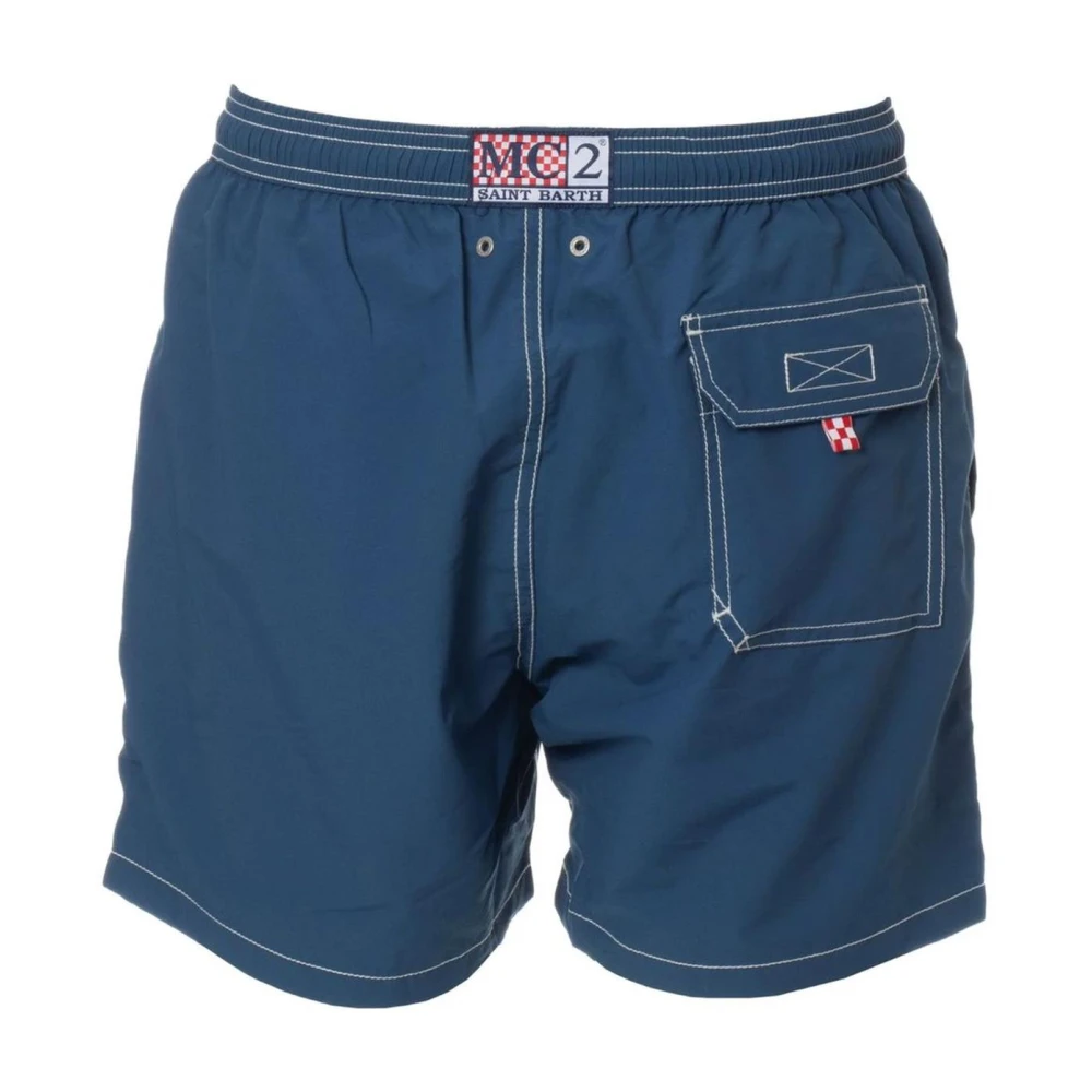 MC2 Saint Barth Blauwe zwemshort met zakken Blue Heren