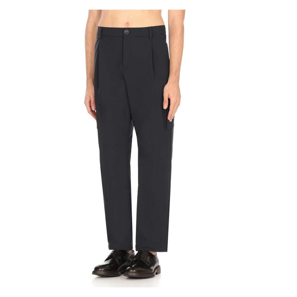 Herno Blauwe Cargo Broek met Zakken Blue Heren