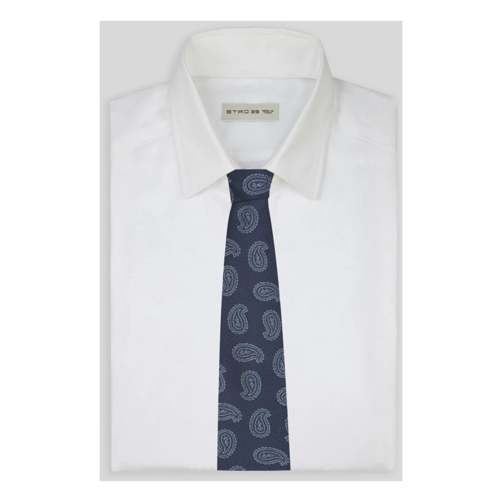 ETRO Elegante Zijden Stropdassen Collectie Blue Heren