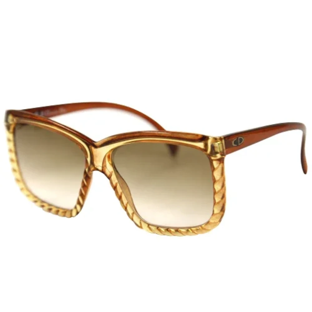 Dior Vintage Pre-owned Acetate sunglasses Brown Dames