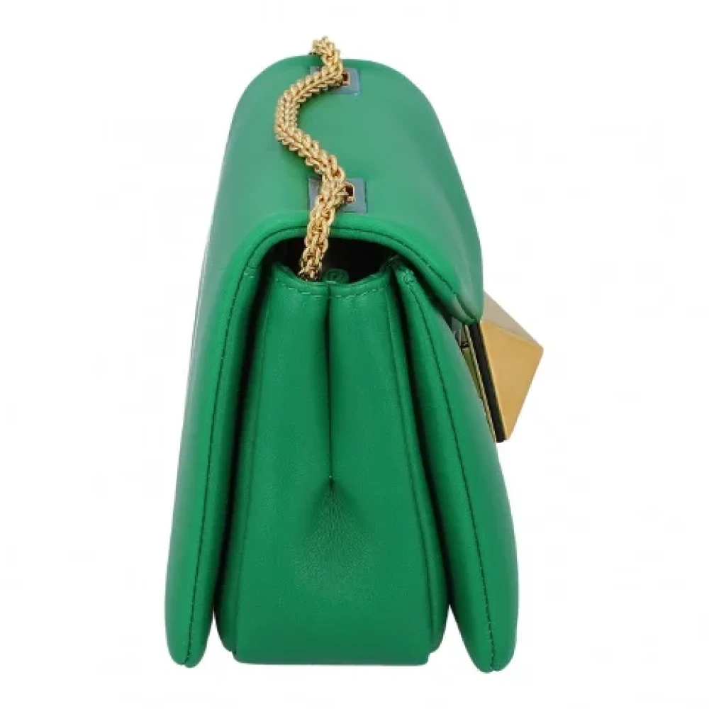 Valentino Vintage Pre-owned Leather shoulder-bags Green Dames