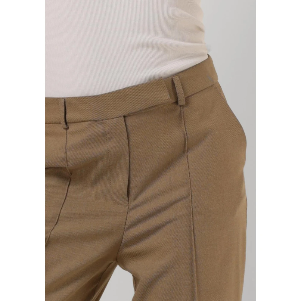 Aaiko Taupe Twill Broek Chantalle Stijl Beige Dames