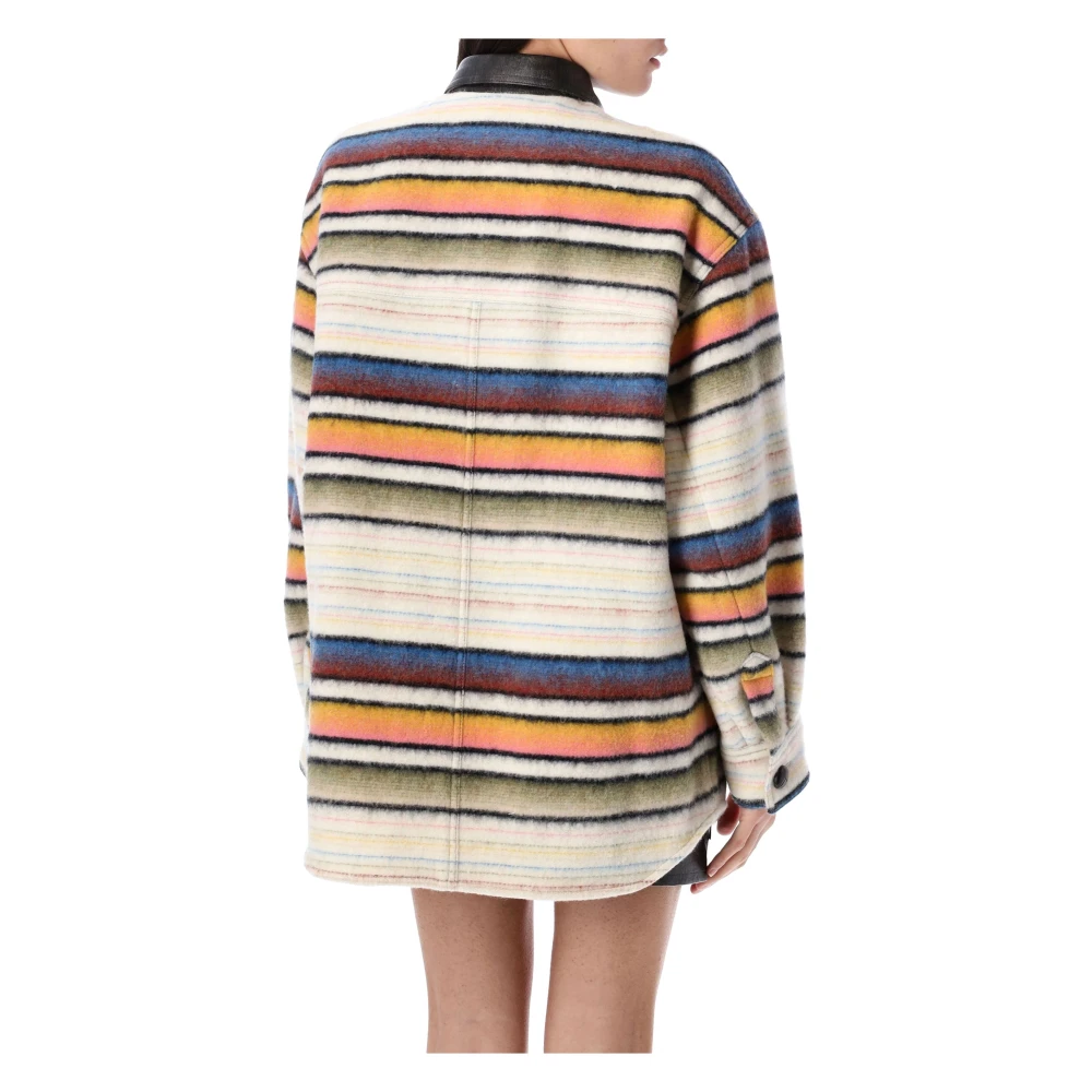 Isabel Marant Étoile Gestreepte wollen overshirt jas Multicolor Dames