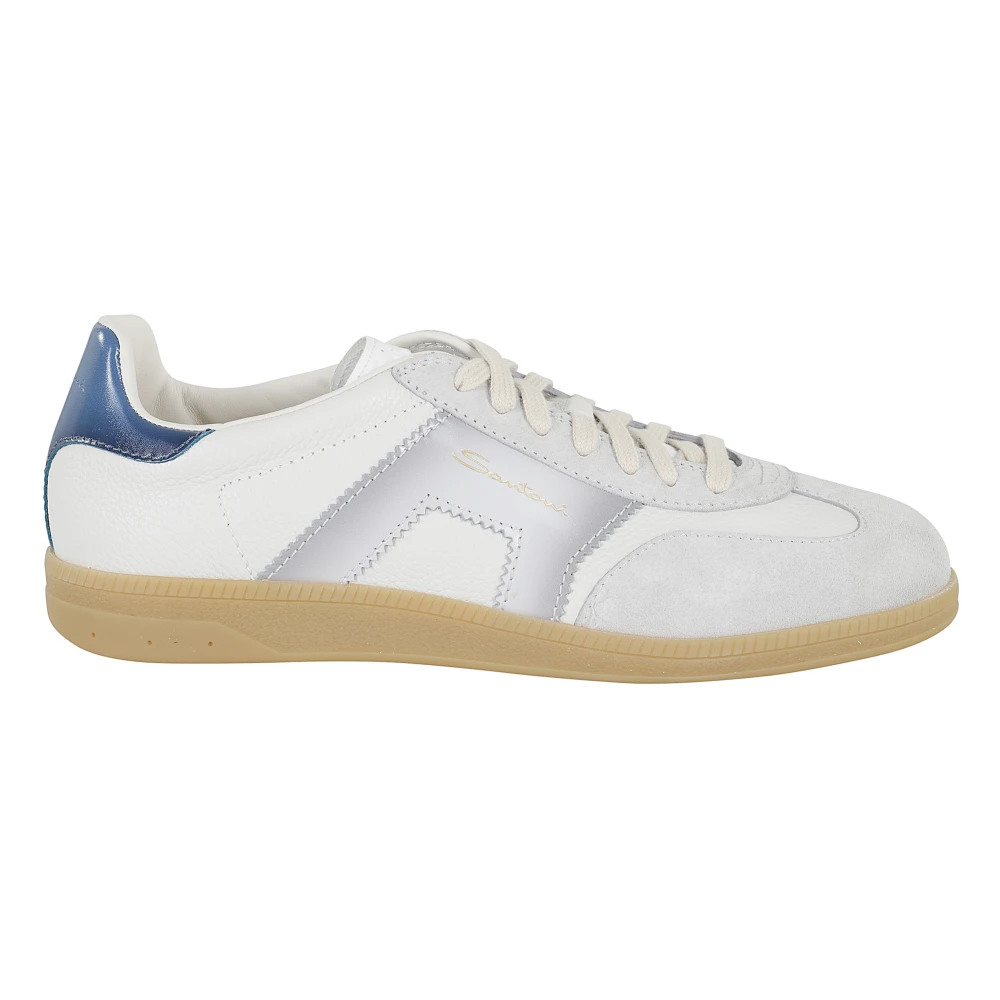 Santoni Stijlvolle leren schoenen Heren Schoenen Wit