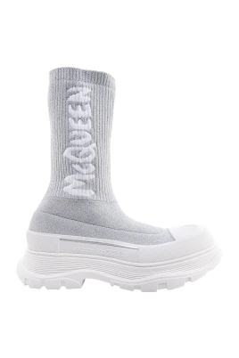 Grå Stretchylon Ankelboots
