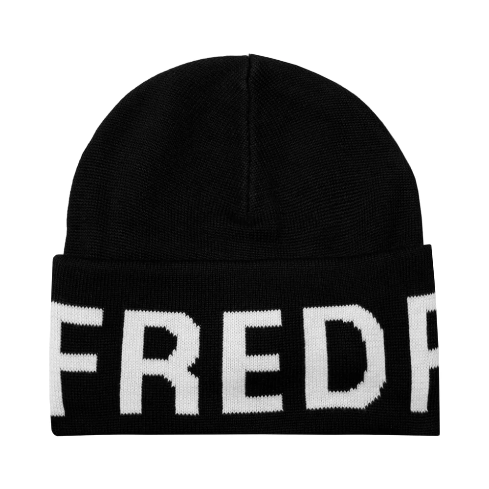 Fred Perry Svart Ull Logo Hatt Black, Herr