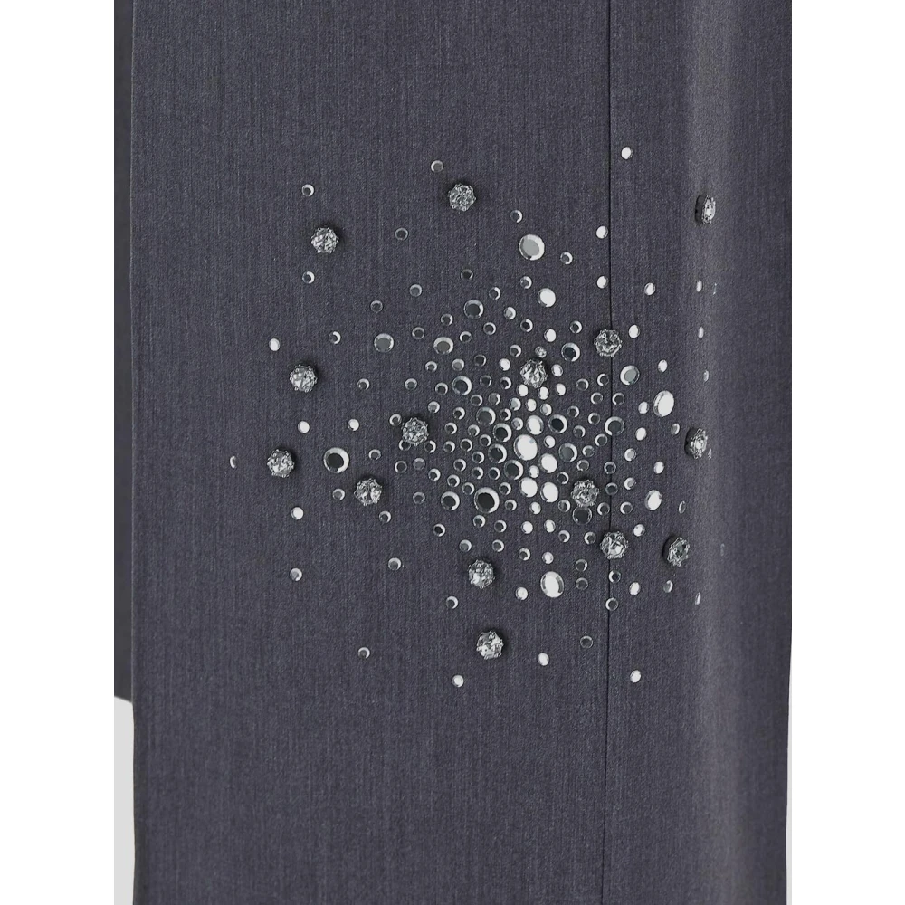 DES Phemmes Zwarte Wijde Suit Pant Polyester Broek Gray Dames