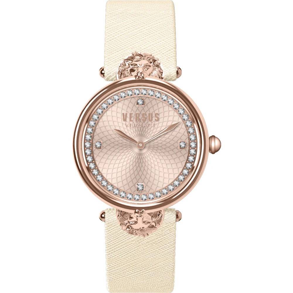 Versus Versace Women's Pink Victoria Harbour Leather Strap Watch
