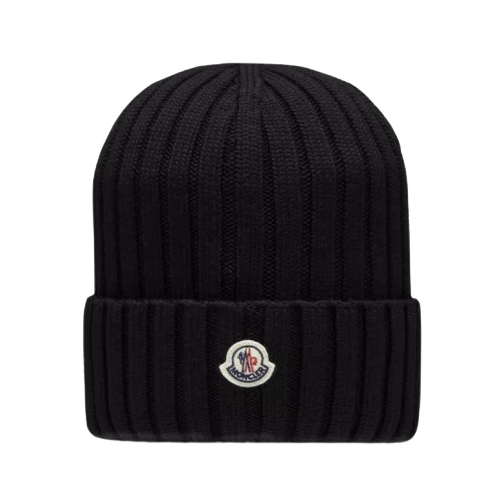 Svart Ull Beanie Lue