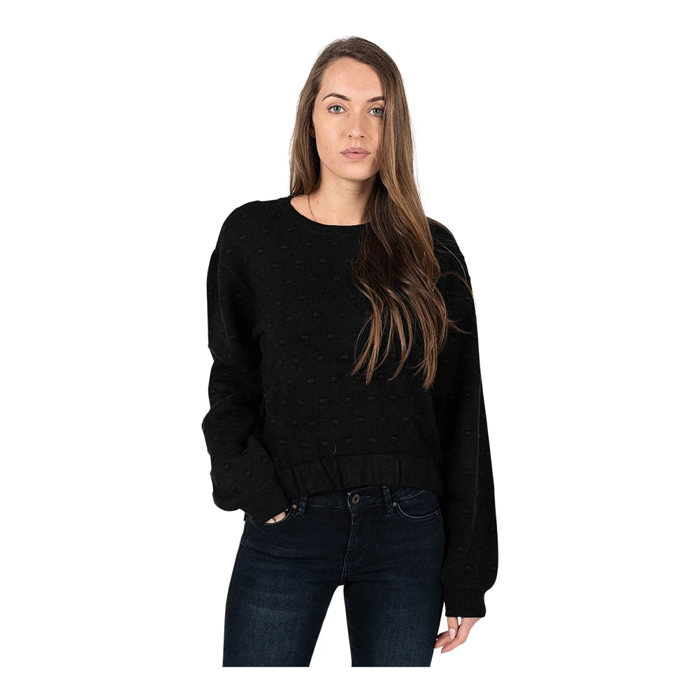 Silvian Heach Vrouw Zwart Truien & Vesten Dames, M, Ronde Hals Truien