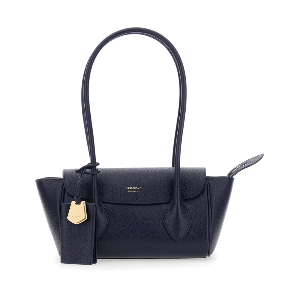 Salvatore Ferragamo Blauwe Schoudertas met Logodetail Blue Dames
