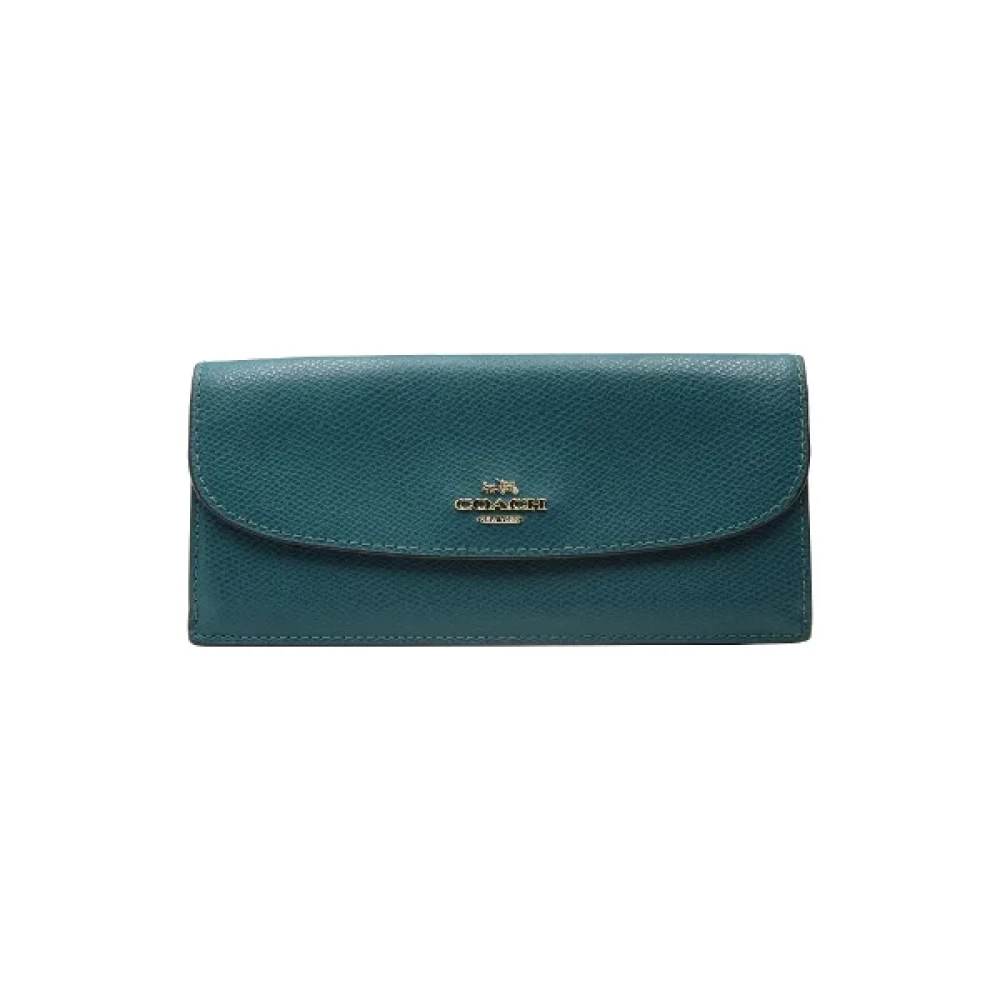 Coach Pre-owned Leather wallets Green Dames