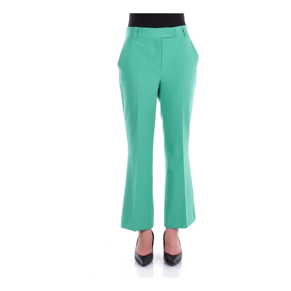 Liu Jo Femme Vert Pantalons, Taille: 42 Fr Wide Pantalons
