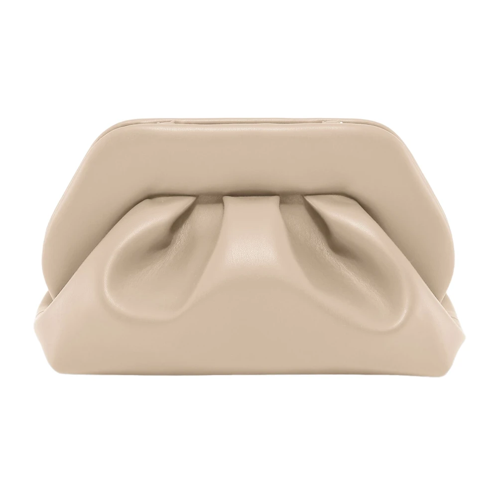 Themoirè Women's Beige Tia Vegan Fabric Almond - Clutches - One Size - Bags