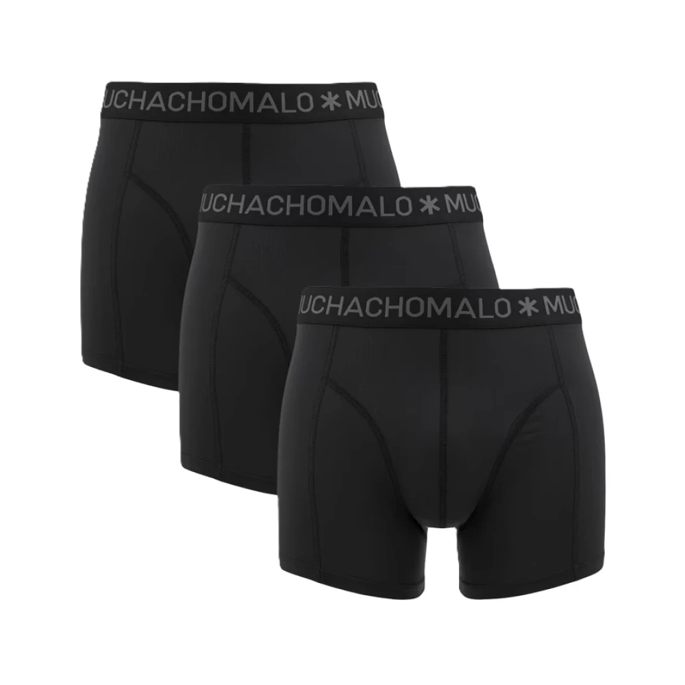 Muchachomalo Microfiber Boxershorts 3-Pack Black Heren