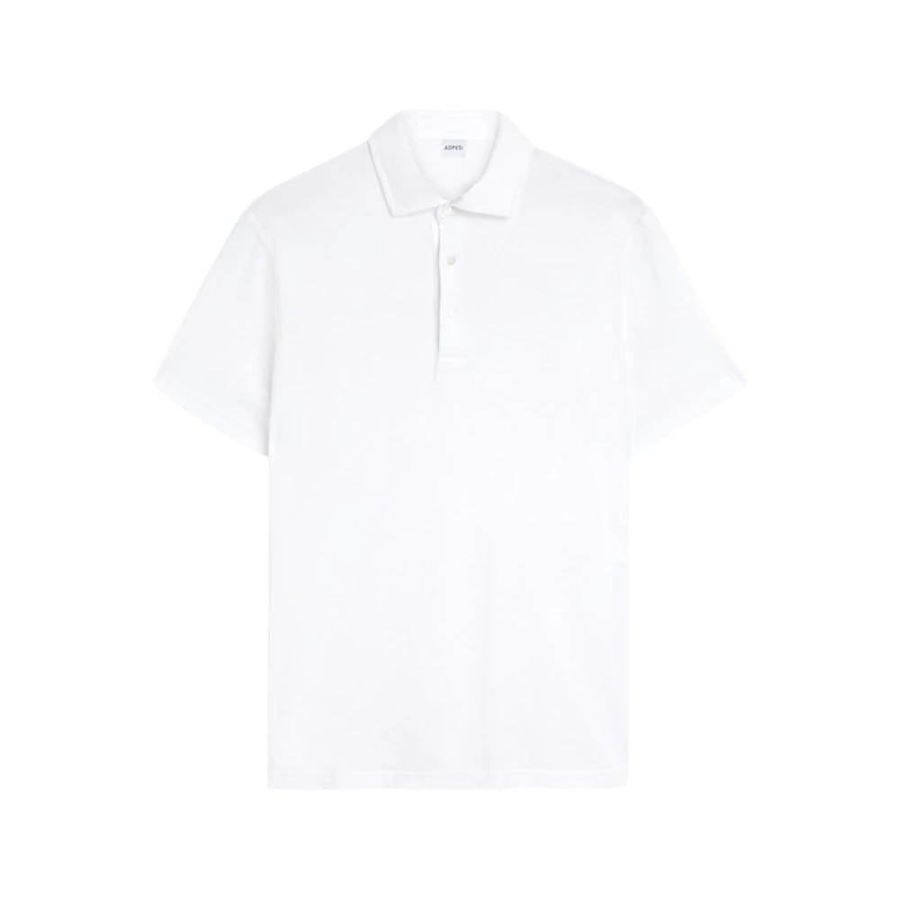 Aspesi Cotton Jersey Polo Shirt White Heren