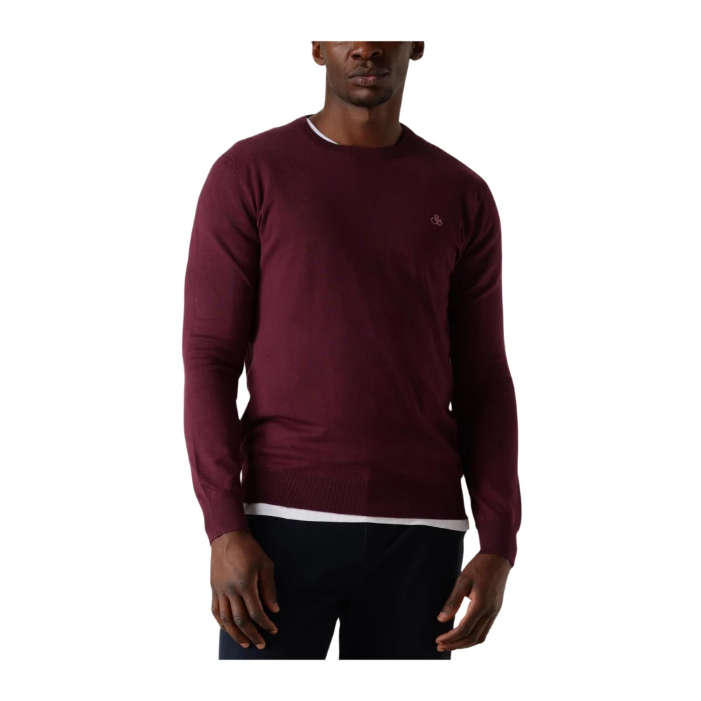 Scotch & Soda Essential Viscose Sweater Rood Luxe Red Heren