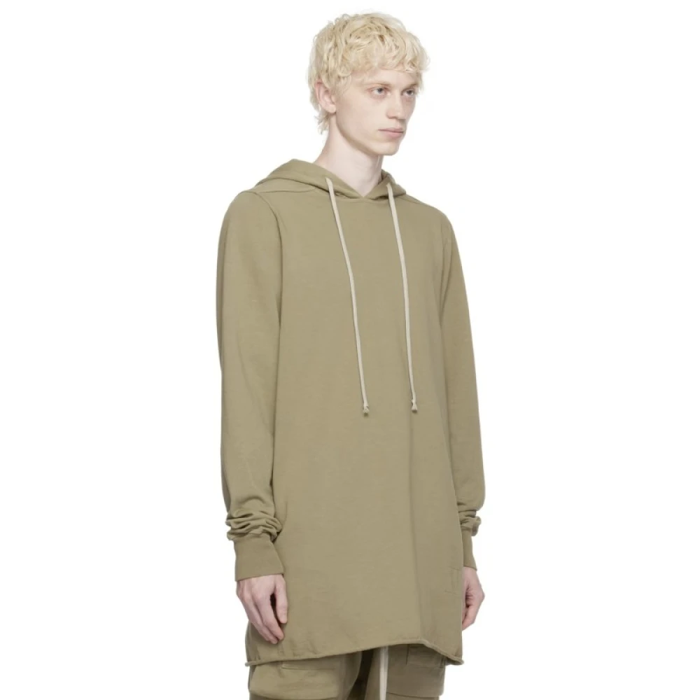 Rick Owens Organische katoenen capuchontrui met band Green Heren