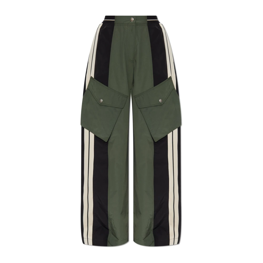 Palm Angels Donna Verde - Pantaloni Con Tasche - Trousers - M