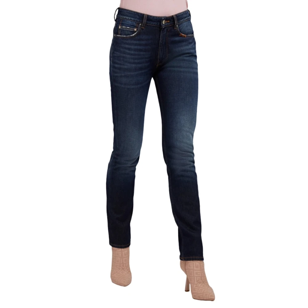 Guess Slim-fit Denim Broek Blue Dames