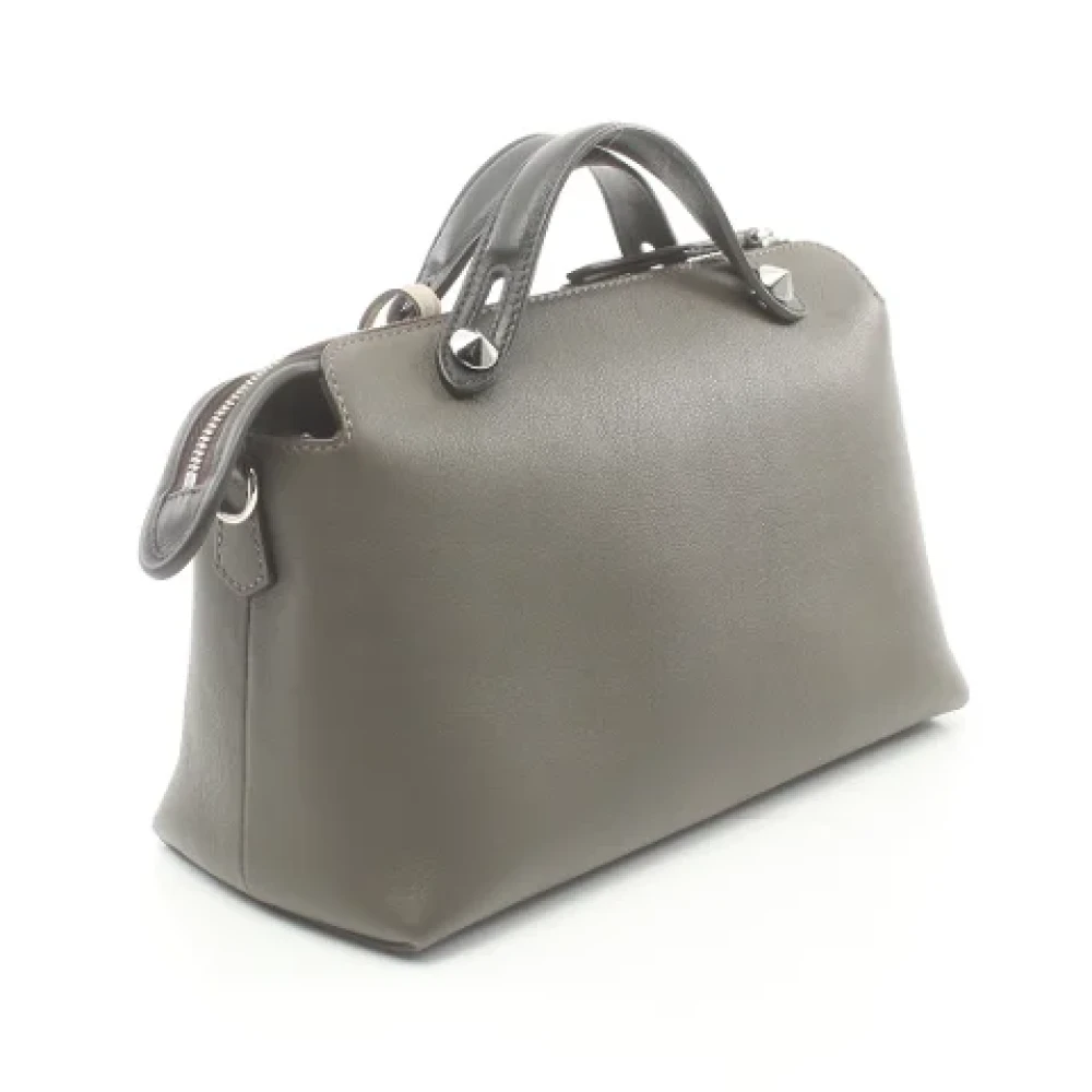 Fendi Vintage Pre-owned Leather fendi-bags Gray Dames