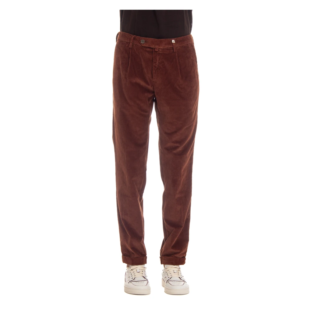 Myths Bruine Chino Broek met Rits Brown Heren