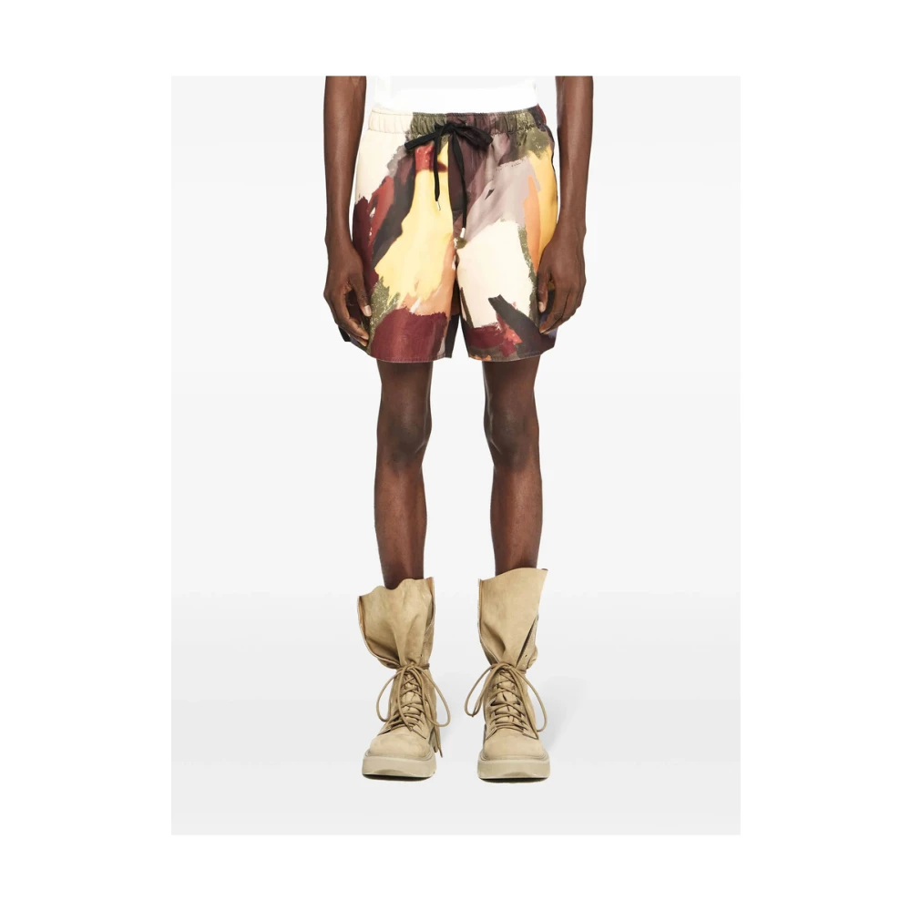 JW Anderson Roest Rode Zwemshorts Elastische Taille Multicolor Heren