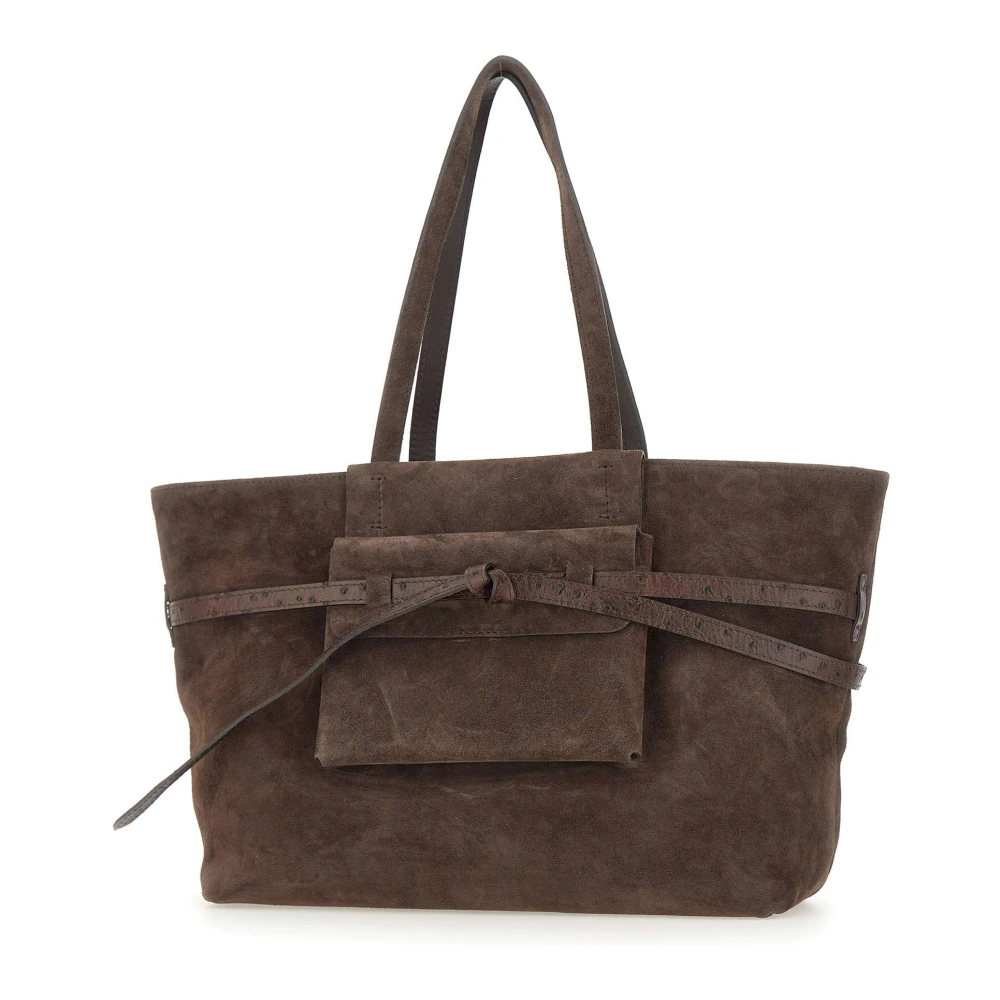 Gianni Chiarini Women's Brown Belty Shoulder Bag - Shopping Bags - One Size - Bags