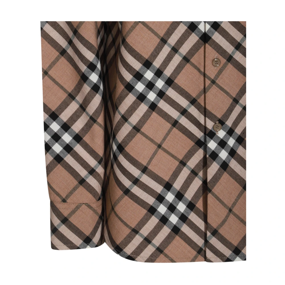 Burberry Geruit motief wollen overhemd Multicolor Dames