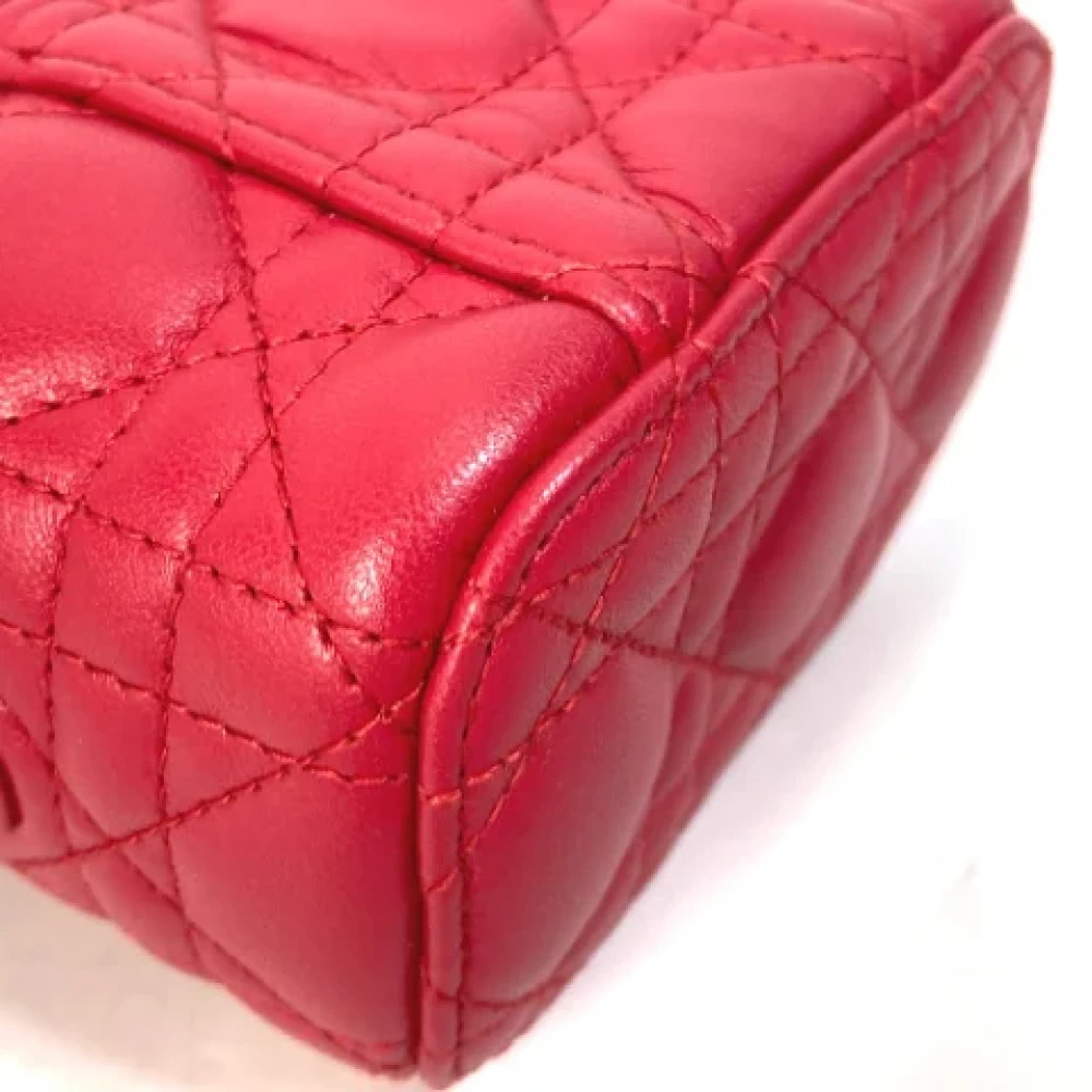 Dior Vintage Pre-owned Leather dior-bags Red Dames