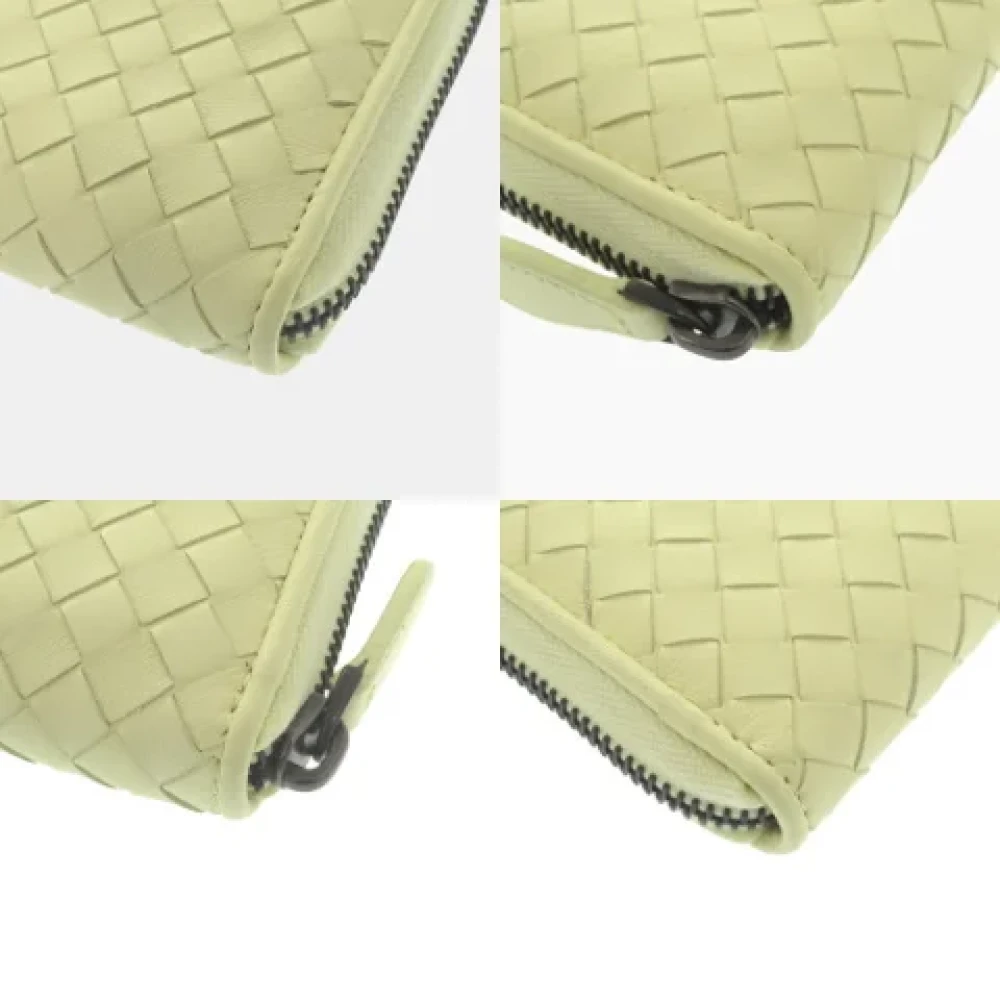 Bottega Veneta Vintage Pre-owned Fabric wallets Yellow Dames