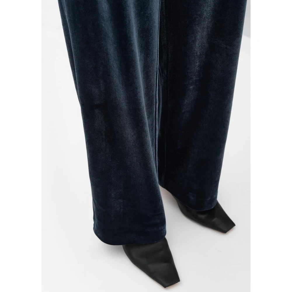 MbyM Blauwe Velours Broek Kelita Blue Dames