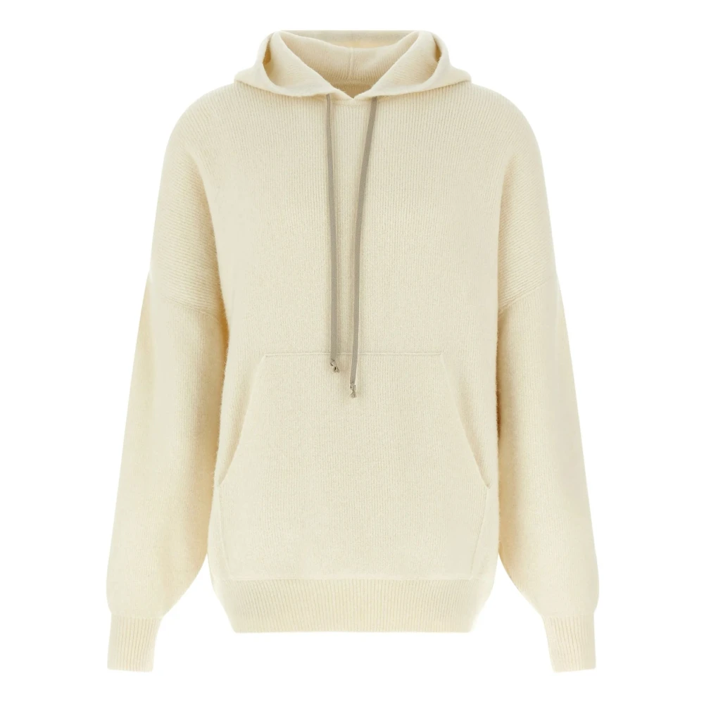Rick Owens , Hoodies, Male, Beige, M, Hun Hoodie