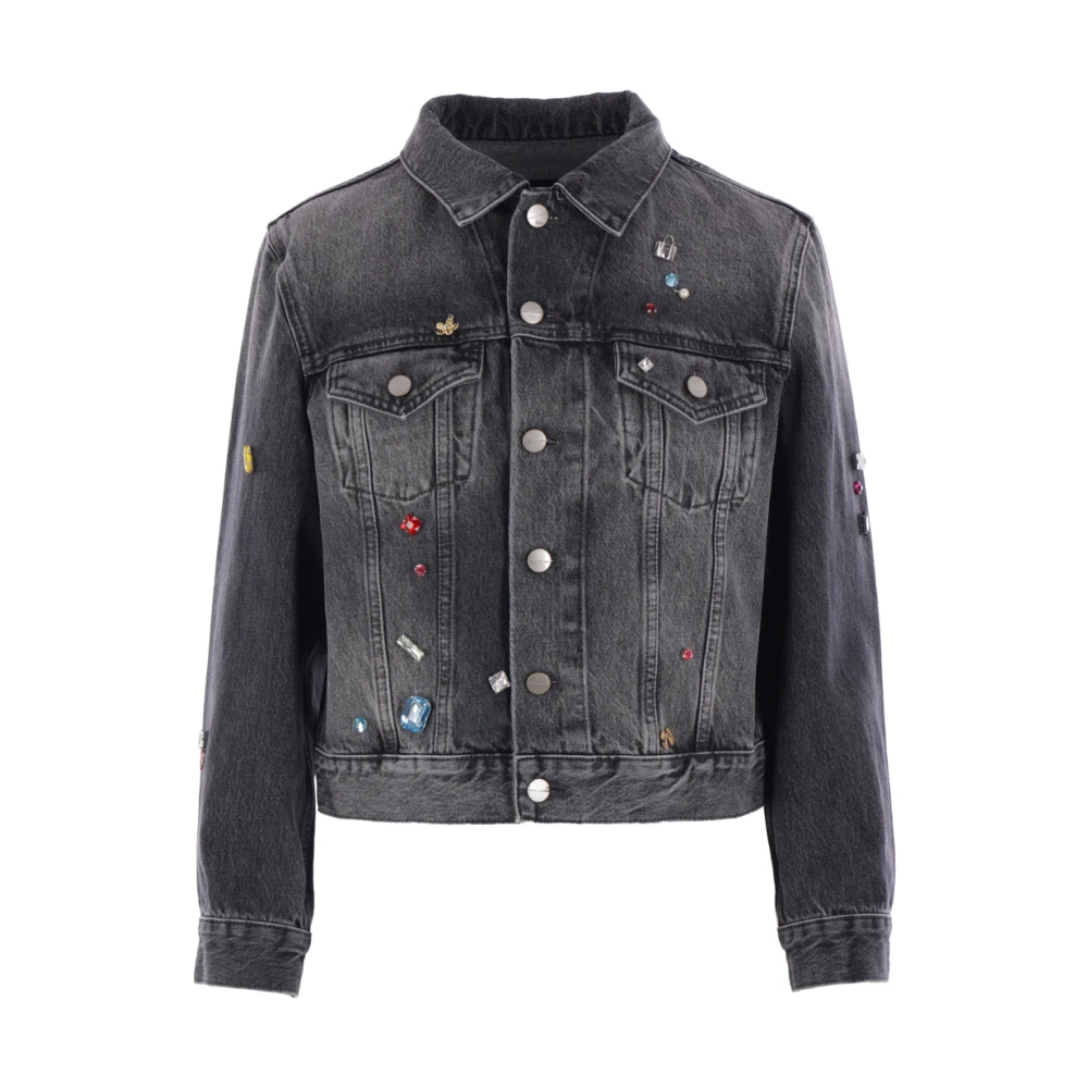 Marc Jacobs Denimjas met kristallen Gray Dames