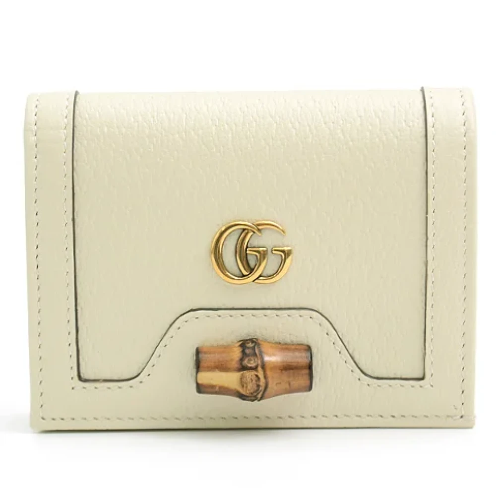 Gucci Vintage Pre-owned Leather wallets White Dames