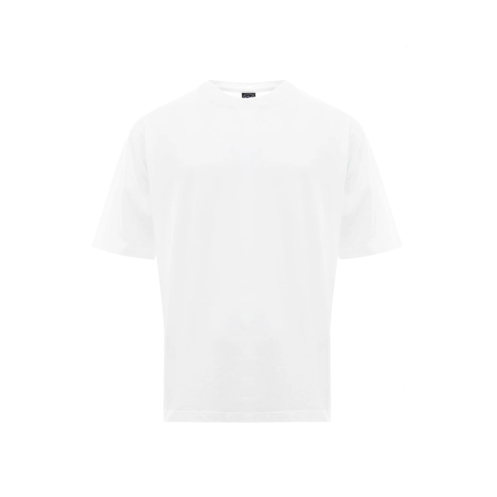 PAUL & SHARK Katoenen T-shirt met Uniek Ontwerp White Heren