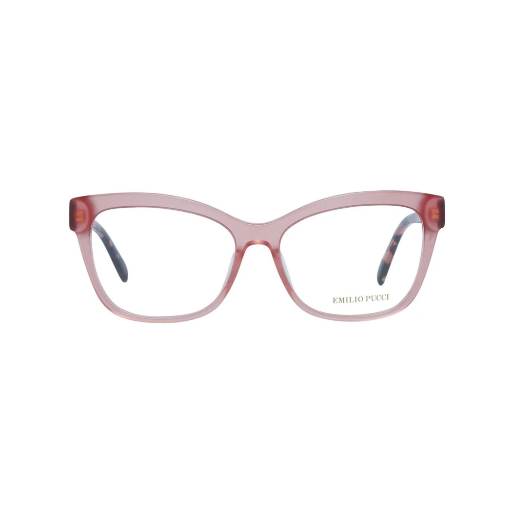 EMILIO PUCCI Roze Vierkante Optische Frames met Merkhoes Pink Dames