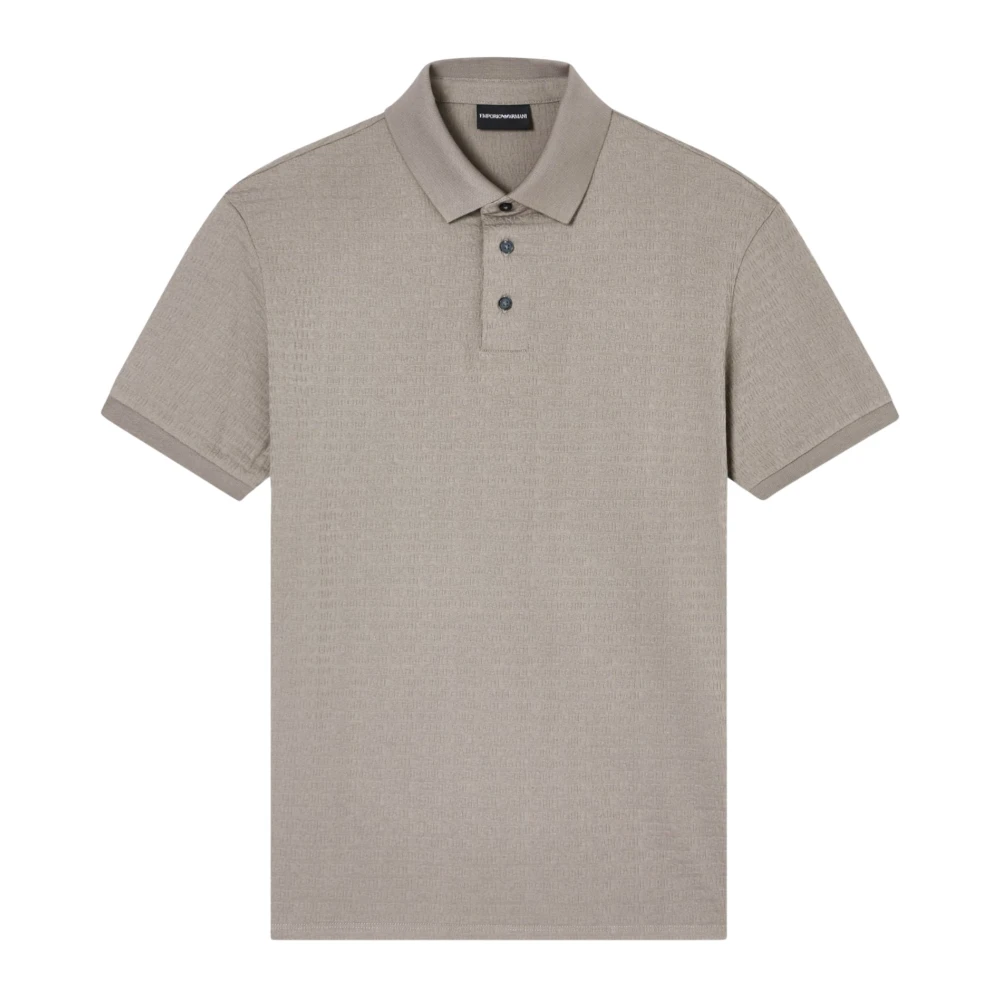 Emporio Armani Mannelijk Beige Tops Heren, L, Polo Shirts