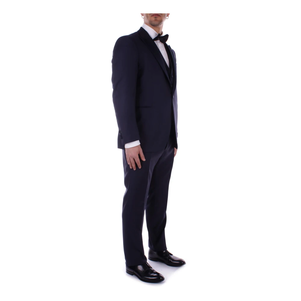 Tagliatore Single Breasted Suits Blue Heren