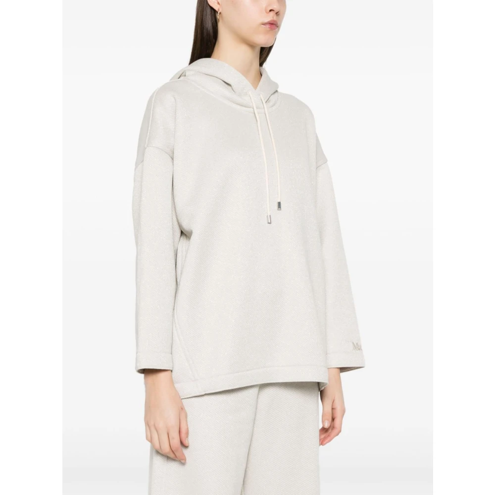 Max Mara Beige Trui met Lurex Details Beige Dames
