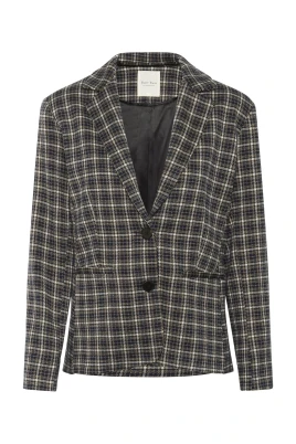 Mörk Navy Check Blazer Jacka