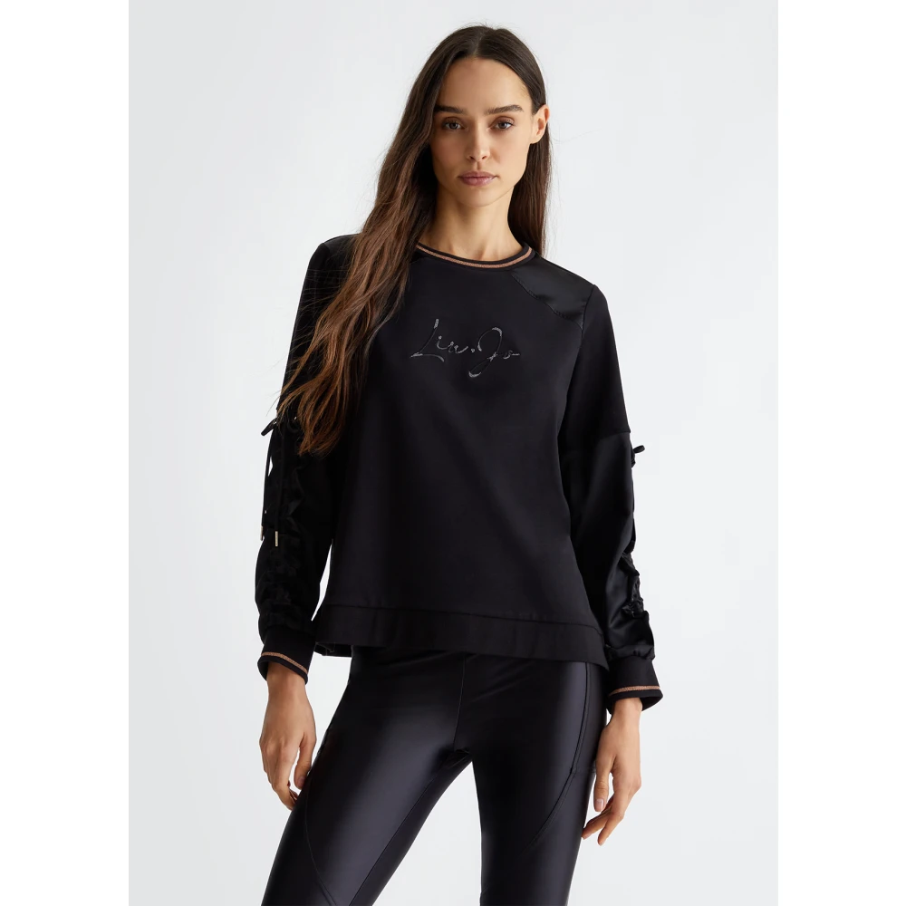Liu Jo Sweatshirt met studs Black Dames