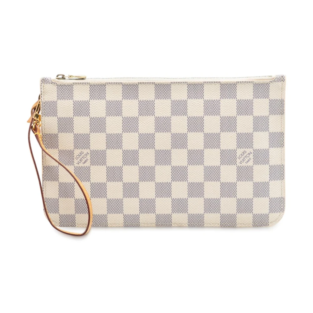 Louis Vuitton Vintage Women's White Pre-Owned Printed Pouch