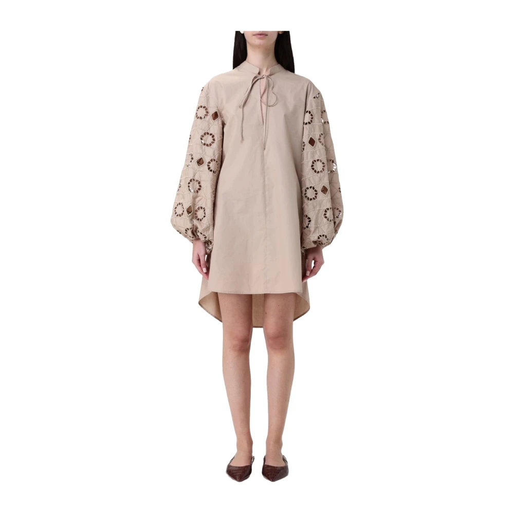 Dondup Macramé Mouw Jurk Pink Dames