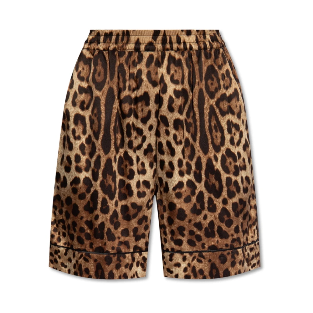 Dolce & Gabbana Shorts met dierenmotief Brown Dames