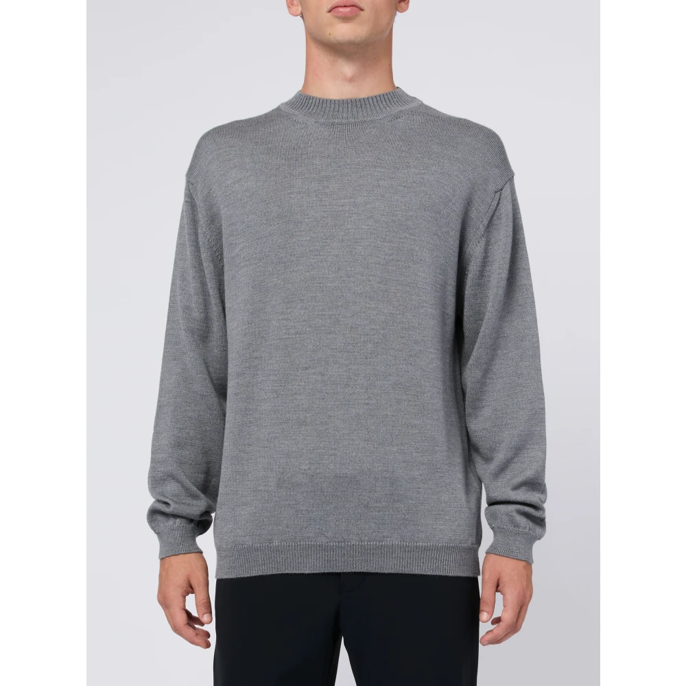 Daniele Fiesoli Grijze Merino Cashmere Sweater Aw24 Gray Heren
